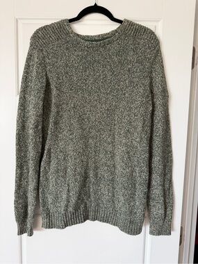 Fat Face Green Marled Crewneck Sweater